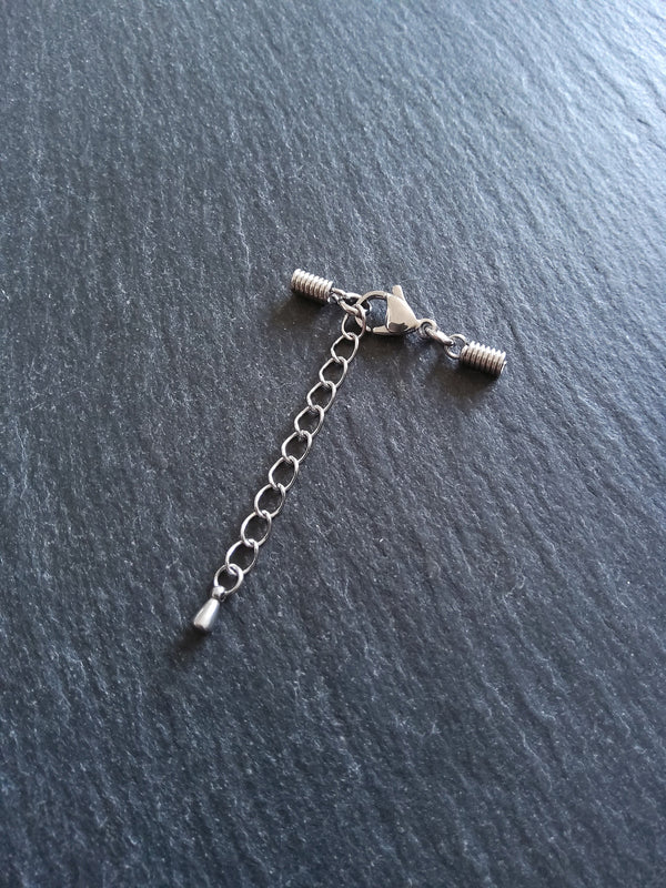 Stainless Steel COIL Crimp End Sets for 1.5mm Cord (2mm coil crimp)