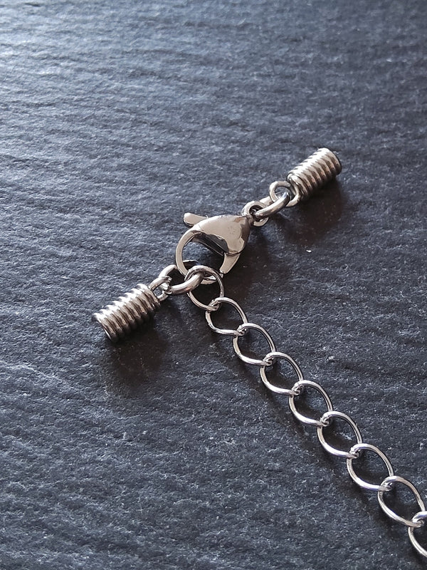 Stainless Steel COIL Crimp End Sets for 1.5mm Cord (2mm coil crimp)