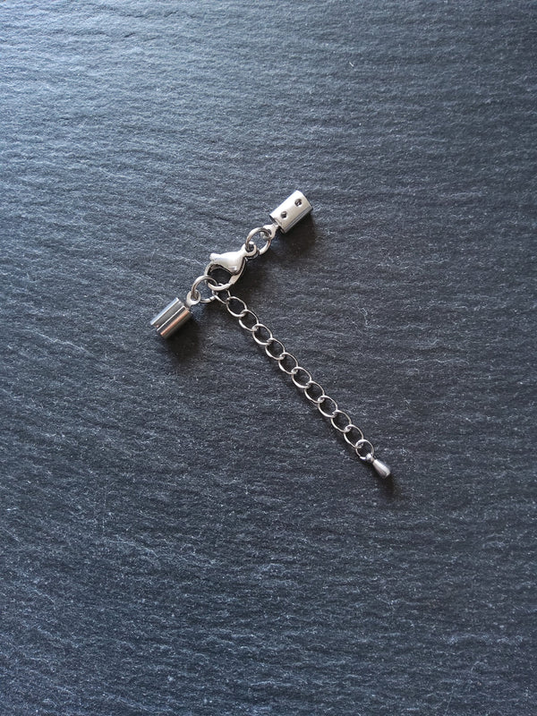 Stainless Steel Crimp End Sets for 3.5mm to 4mm Cord - ContentedCatz