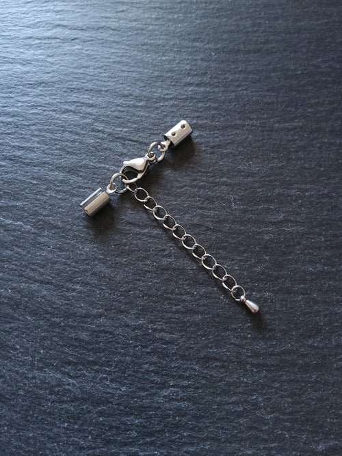 Stainless Steel Crimp End Sets for 3.5mm to 4mm Cord - ContentedCatz