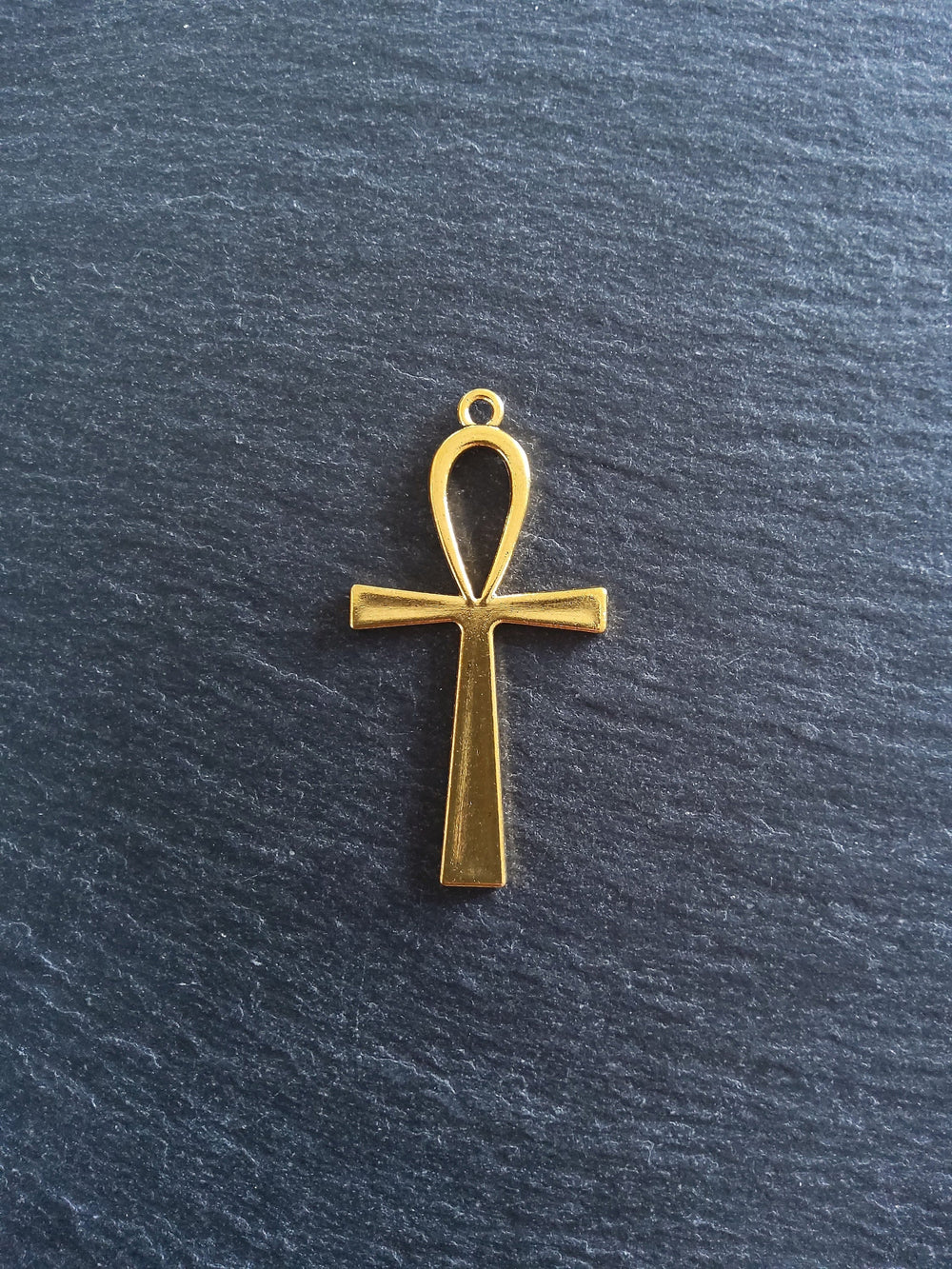 4 or 20 Ankh Pendants Large Golden Egyptian 54x28mm