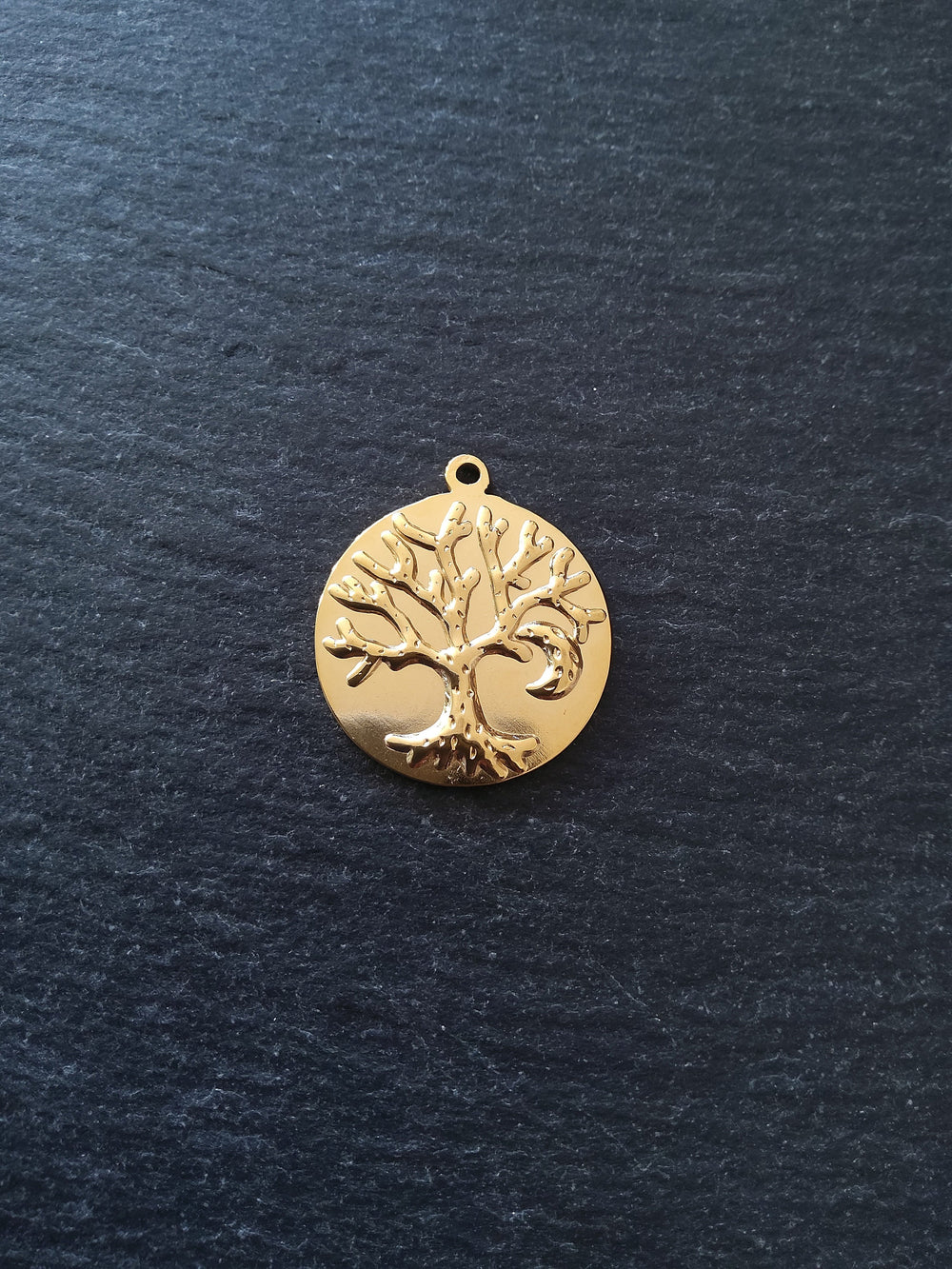 1 or 5 Genuine Gold Plated Stainless Steel Tree of Life Pendants 29x25x2mm Nickel FREE