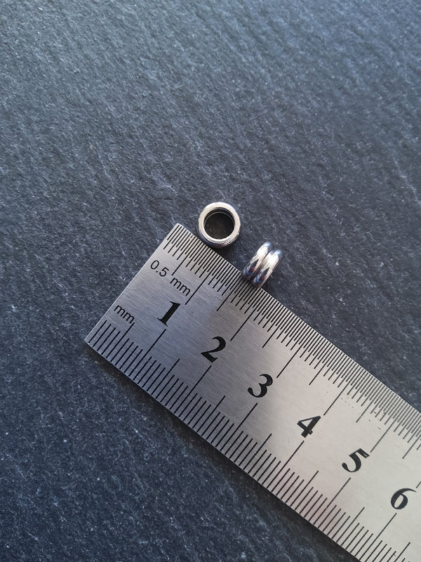 10 or 50 Stainless Steel 8mm Solid Round Macaron Spacer Beads 8x4mm. Hole: 5mm