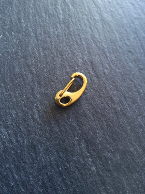 1 or 5 Small Golden Surgical Stainless Steel Push Gate Clasps 16x8x4.5mm