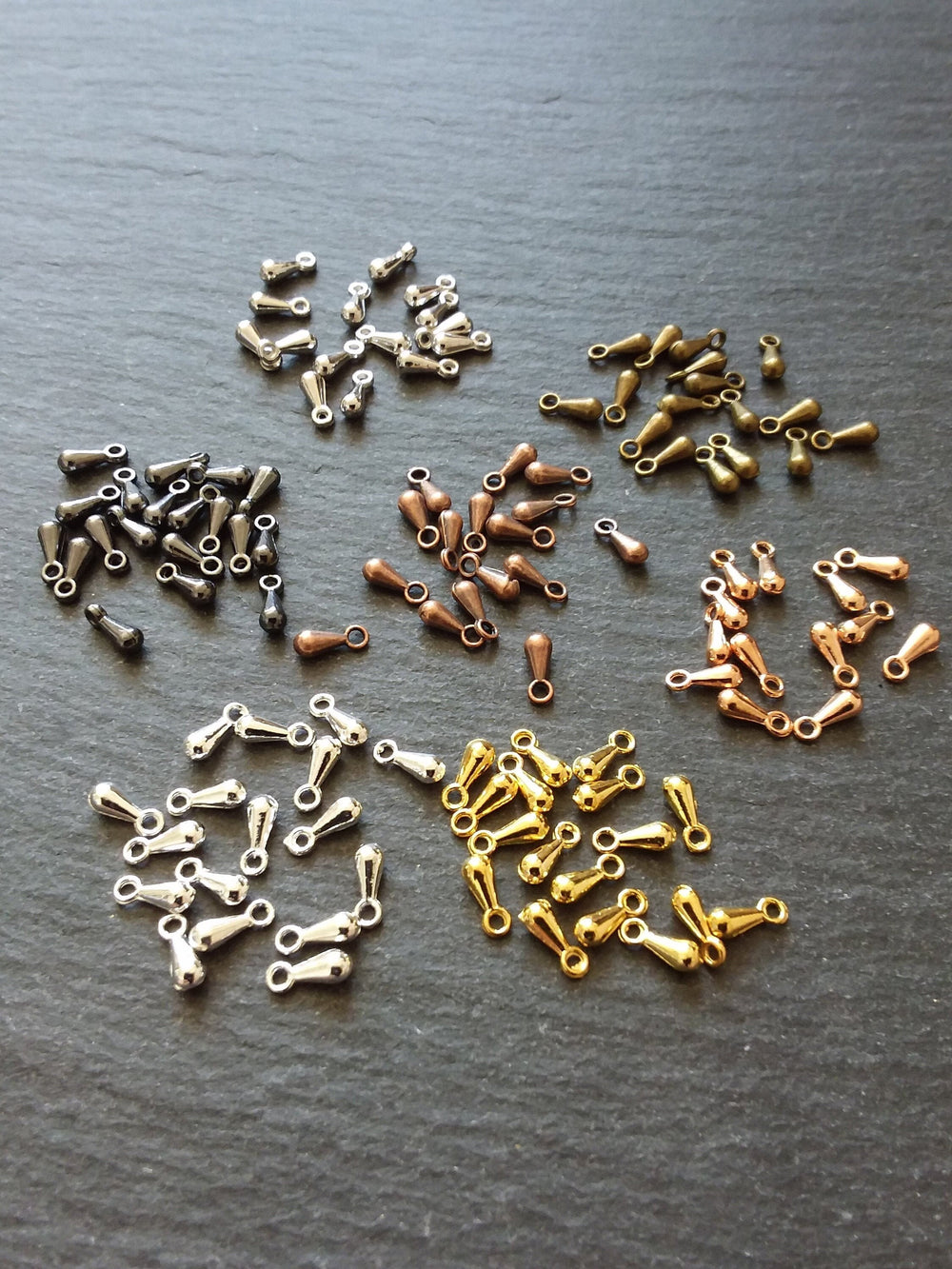 50 Extender Chain Drops in Antique Bronze, Gunmetal, Antique Silver Tone, Copper, Rose Gold,  Gold Plated or Bright Silver Plated 7x3mm