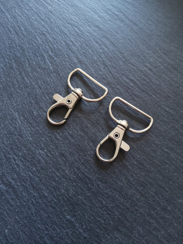 4 or 20 Swivel Clasps for Bag Straps Antique Silver Tone 40x29mm - ContentedCatz