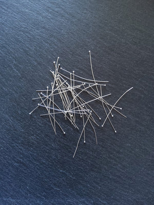 500 Silver Plated Ball Head Pins 45mm Long 0.5mm Wide (25 gauge)