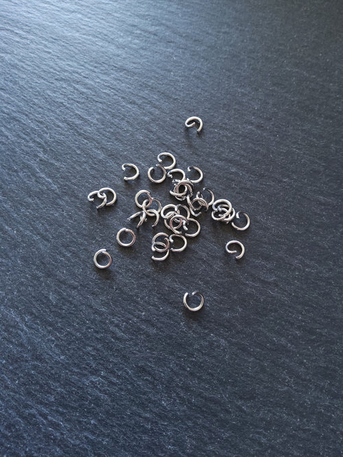 100 or 500 Stainless Steel 6mm Open Jump Rings Strong 1mm (19 Gauge)