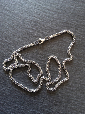Stainless Steel Wheat Chain Necklace or Bracelet 3mm Wide