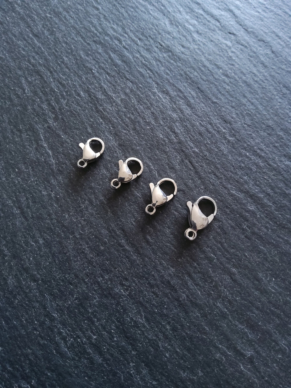 10 or 50 Stainless Steel Lobster Clasps 10mm 11mm 12mm or 13mm