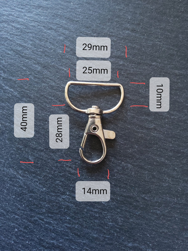 4 or 20 Swivel Clasps for Bag Straps Antique Silver Tone 40x29mm - ContentedCatz