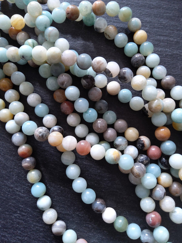 8.5mm Amazonite Beads Natural Undyed Polished Round Full 15.5 inch Strand 1.5mm Hole(AZ8-9)