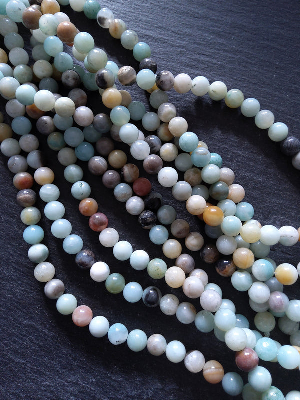 8.5mm Amazonite Beads Natural Undyed Polished Round Full 15.5 inch Strand 1.5mm Hole(AZ8-9)