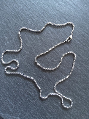 Stainless Steel Box Chain Necklace 2.5mm Wide