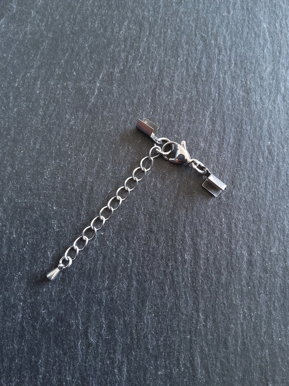 Stainless Steel Folding Crimp End sets for 3mm to 3.5mm Flat Cord Necklaces