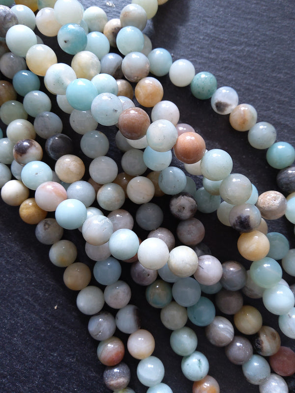 8.5mm Amazonite Beads Natural Undyed Polished Round Full 15.5 inch Strand 1.5mm Hole(AZ8-9)