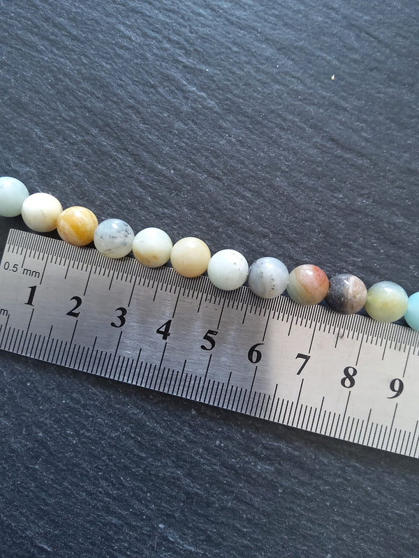 8.5mm Amazonite Beads Natural Undyed Polished Round Full 15.5 inch Strand 1.5mm Hole(AZ8-9)