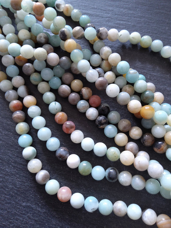 8.5mm Amazonite Beads Natural Undyed Polished Round Full 15.5 inch Strand 1.5mm Hole(AZ8-9)