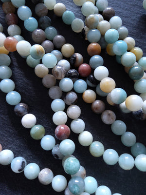 8.5mm Amazonite Beads Natural Undyed Polished Round Full 15.5 inch Strand 1.5mm Hole(AZ8-9)