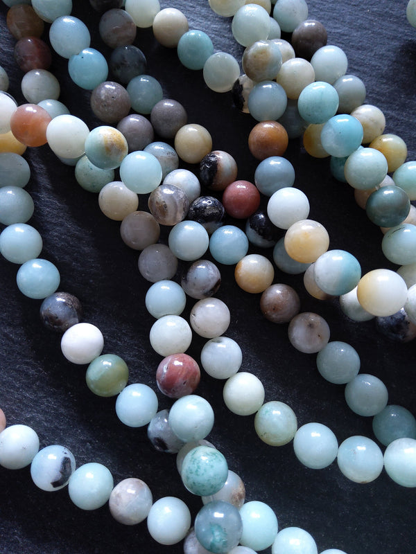 8.5mm Amazonite Beads Natural Undyed Polished Round Full 15.5 inch Strand 1.5mm Hole(AZ8-9)