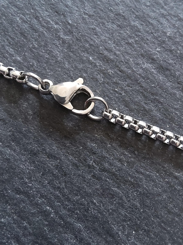 Stainless Steel Box Chain Necklace 2.5mm Wide