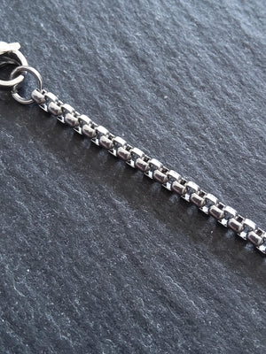 Stainless Steel Box Chain Necklace 2.5mm Wide