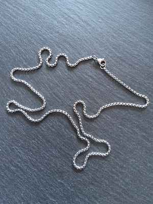 Stainless Steel Box Chain Necklace 2.5mm Wide