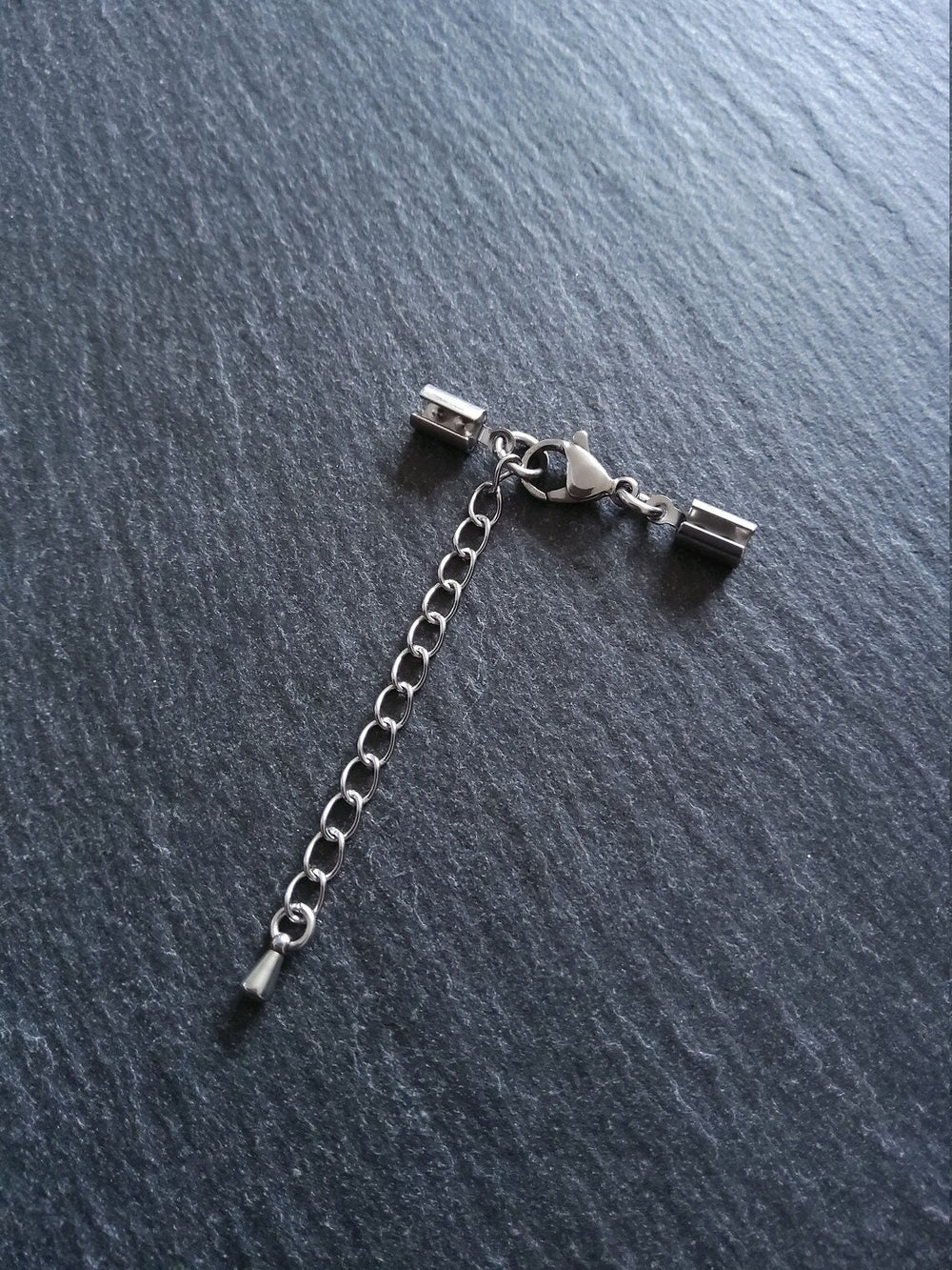 Stainless Steel Crimp End sets for 3mm to 3.5mm Round Cord Necklaces