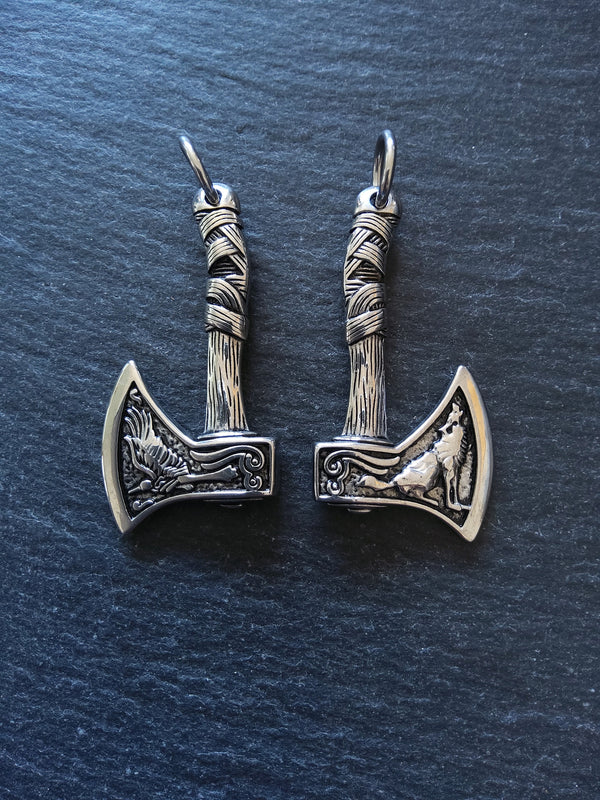 Axe Pendant Solid Stainless Steel 46x24x5mm
