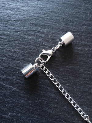 Bright Silver End Cap Sets for 6mm Cord Necklaces & Bracelets (6.5mm end caps)