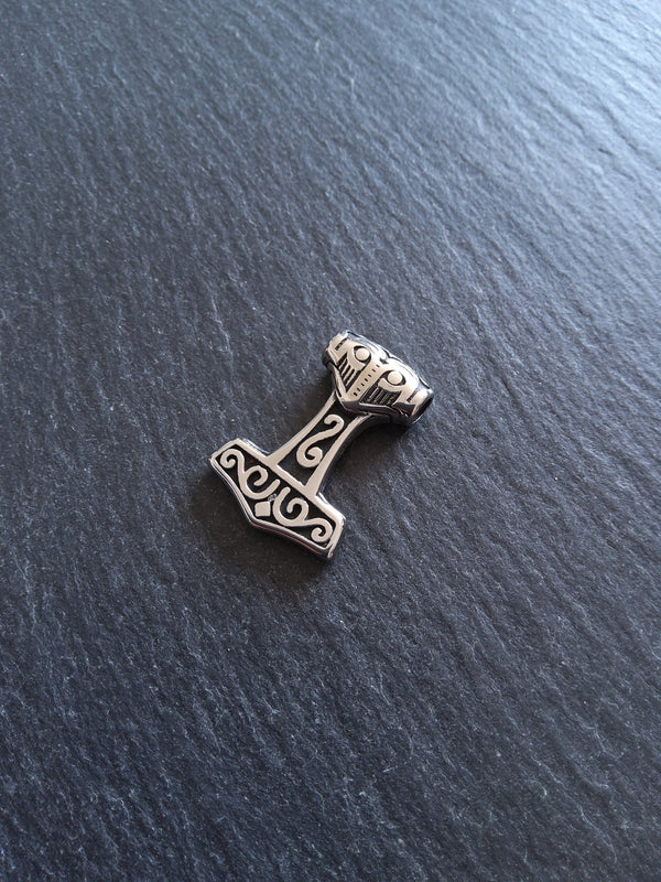 1 or 5 Stainless Steel Thors Hammer Mjölnir Pendant 29x21x7mm Hole: 4mm