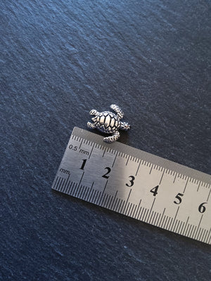 6 or 30 Turtle Beads Antique Silver Tone 18x16x5.4mm Hole: 1.8mm