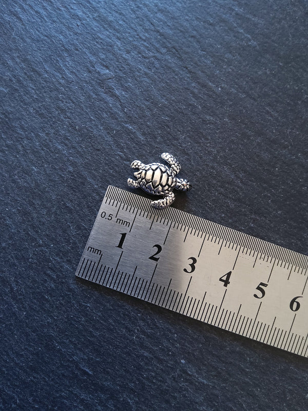 6 or 30 Turtle Beads Antique Silver Tone 18x16x5.4mm Hole: 1.8mm