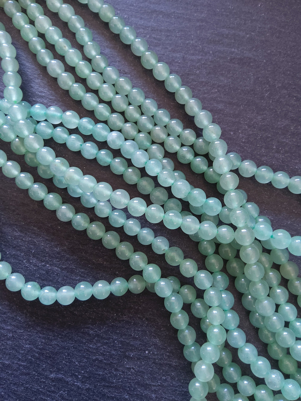 6.5mm Green Aventurine Natural Undyed Beads Round Full 15.7 inch Strand Hole: 1mm