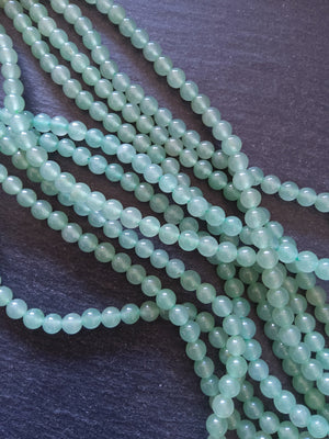 6.5mm Green Aventurine Natural Undyed Beads Round Full 15.7 inch Strand Hole: 1mm