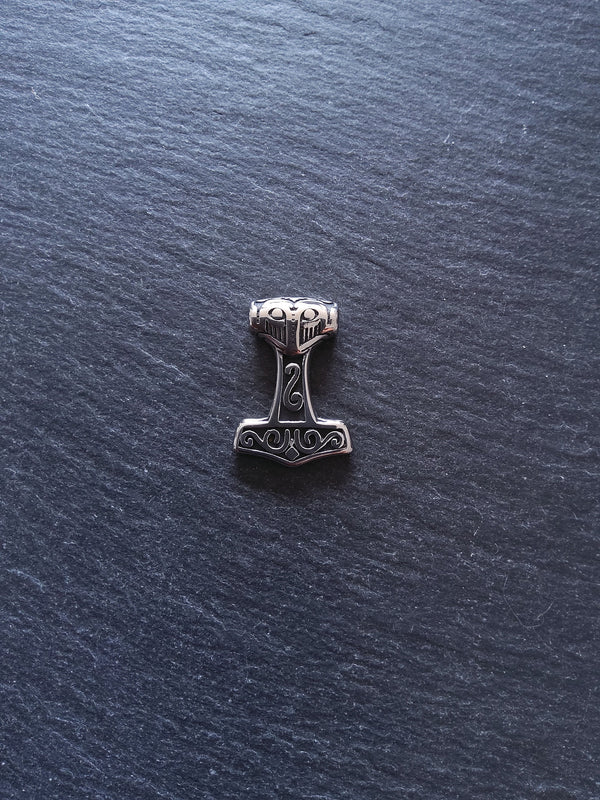 1 or 5 Stainless Steel Thors Hammer Mjölnir Pendant 29x21x7mm Hole: 4mm