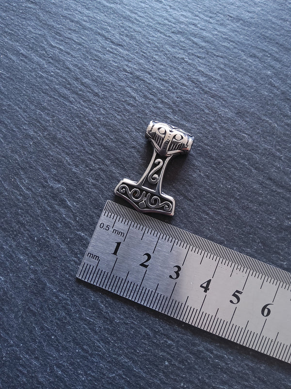 1 or 5 Stainless Steel Thors Hammer Mjölnir Pendant 29x21x7mm Hole: 4mm