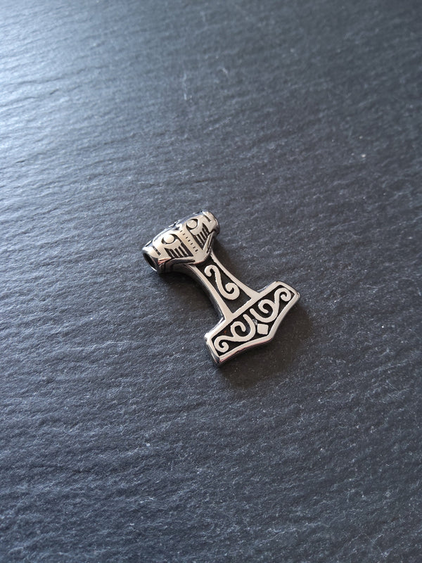 1 or 5 Stainless Steel Thors Hammer Mjölnir Pendant 29x21x7mm Hole: 4mm