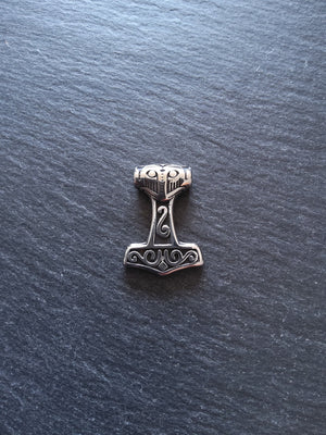 1 or 5 Stainless Steel Thors Hammer Mjölnir Pendant 29x21x7mm Hole: 4mm