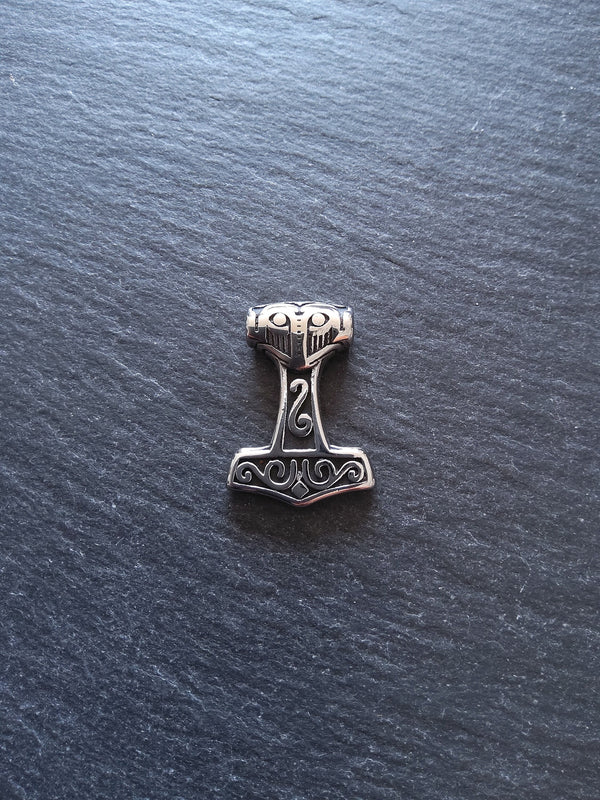 1 or 5 Stainless Steel Thors Hammer Mjölnir Pendant 29x21x7mm Hole: 4mm