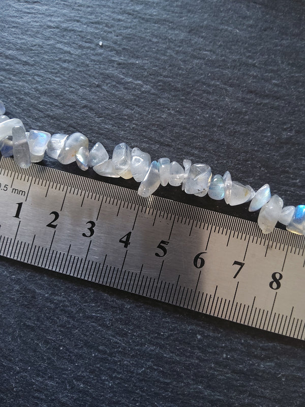 Natural Labradorite Irregular Chip Beads approx. 5mm to 8mm. Full 16 inch Strand