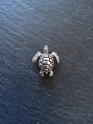 6 or 30 Turtle Beads Antique Silver Tone 18x16x5.4mm Hole: 1.8mm