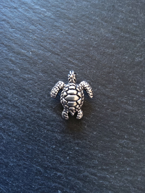 6 or 30 Turtle Beads Antique Silver Tone 18x16x5.4mm Hole: 1.8mm