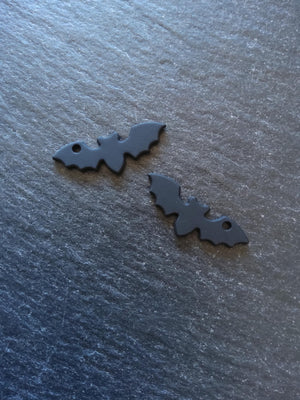 4 or 20 Cute Little Flying Bat Charms Matt Black Alloy 25x9mm