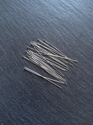 20 or 100 Stainless Steel Ball Head Pins 49mm Long 0.5mm Wide (24 Gauge)