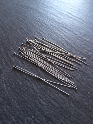 20 or 100 Stainless Steel Ball Head Pins 49mm Long 0.5mm Wide (24 Gauge)