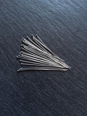 20 or 100 Stainless Steel Ball Head Pins 49mm Long 0.5mm Wide (24 Gauge)