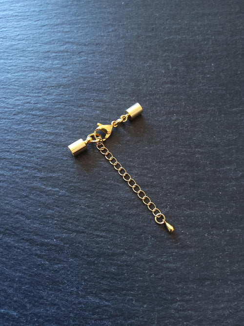 2 or 10 Genuine 24K Plated Gold End Cap Sets for 3.5mm Cord (4mm end caps)