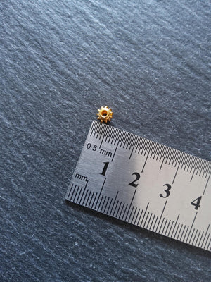 22K Gold Vermeil Plated Solid Bali 925 Sterling Silver 4.5mm Coil Spacer Beads  4.5x4mm Hole: 1.8mm
