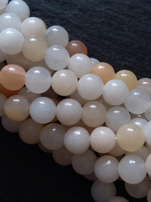 6.5mm Natural Pink Aventurine Round Beads Undyed Full 15 Inch Strand